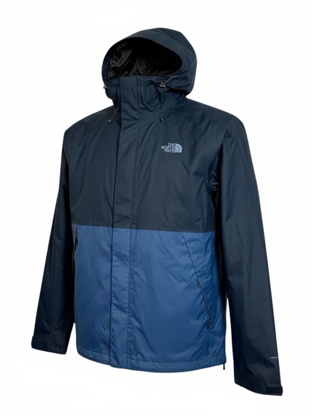 The North Face Mens Millerton Hooded Mens Rain Jacket Colorblock Blue DryVent XL
